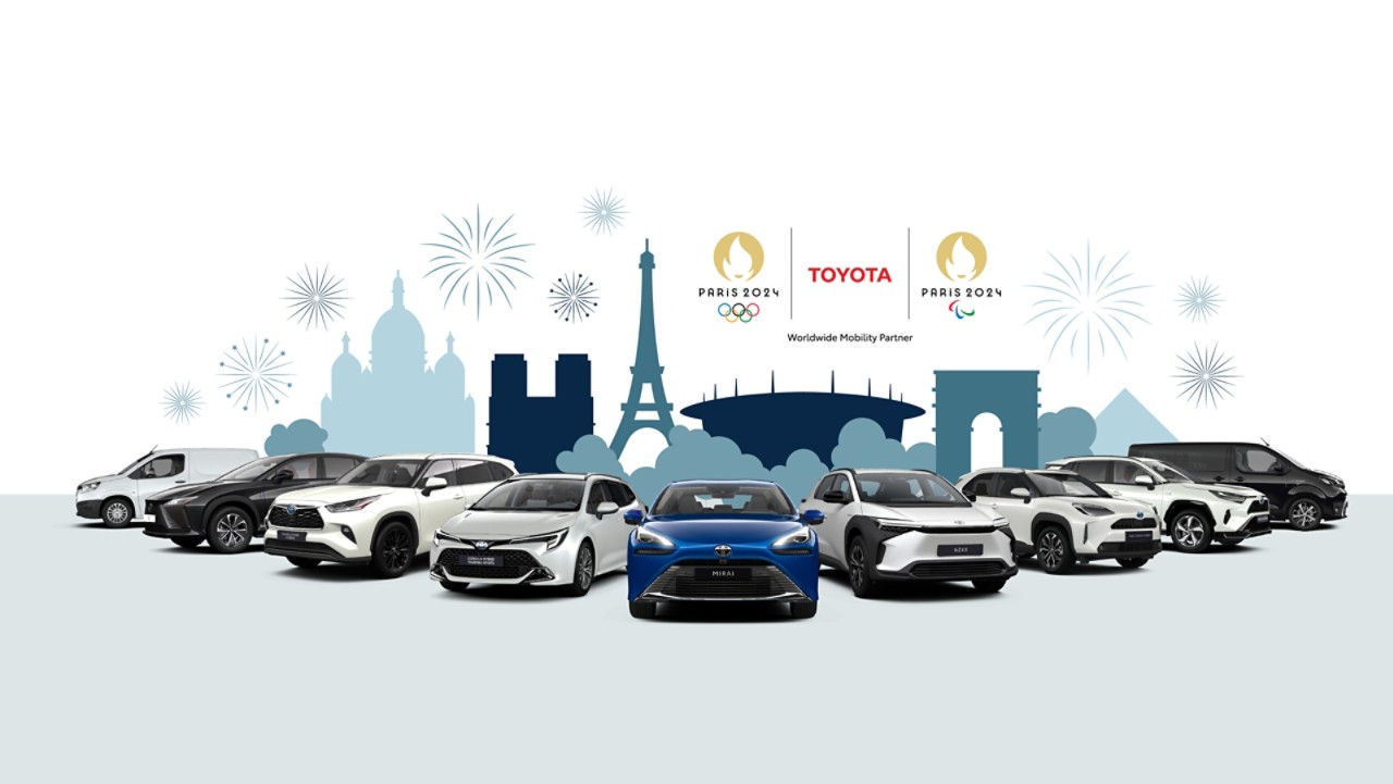 Electrified Toyota car fleet for Paris 2024