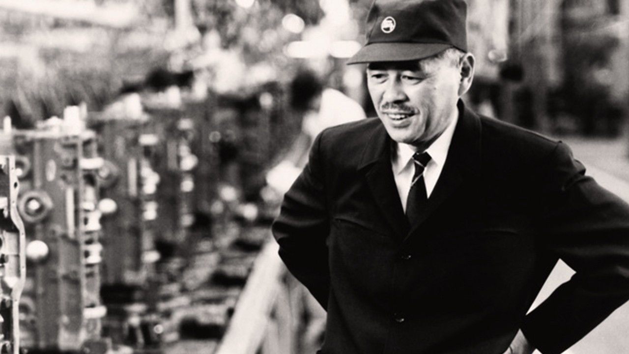 Historic image showing Toyoto employee