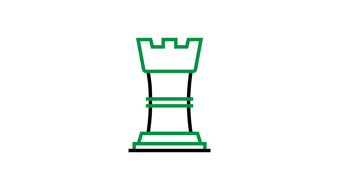 Chess tower piece pictogram