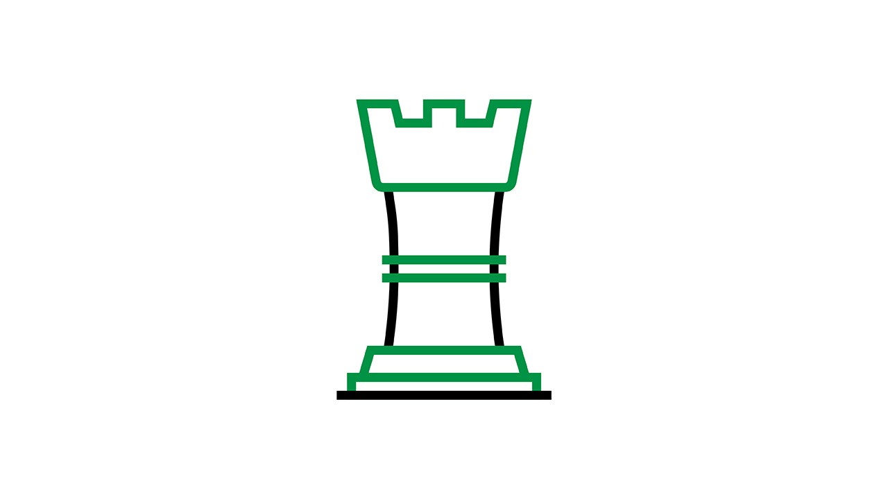 Chess tower piece pictogram