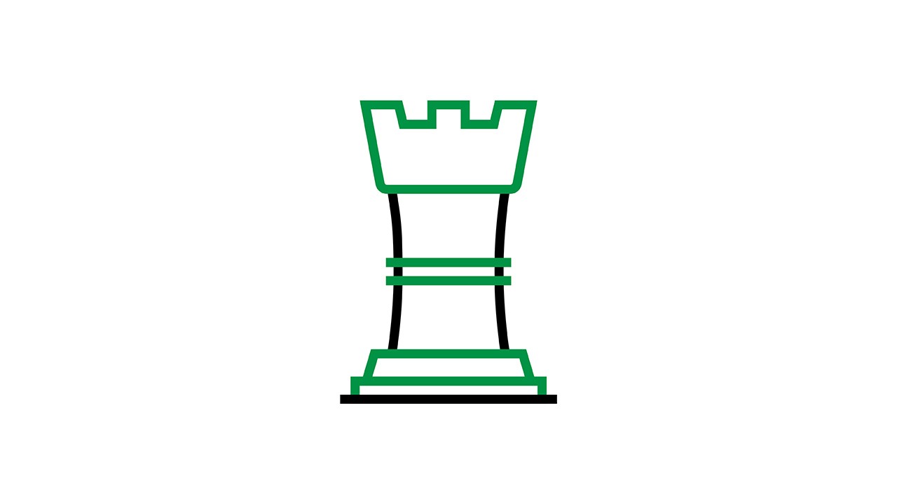 Chess tower piece pictogram