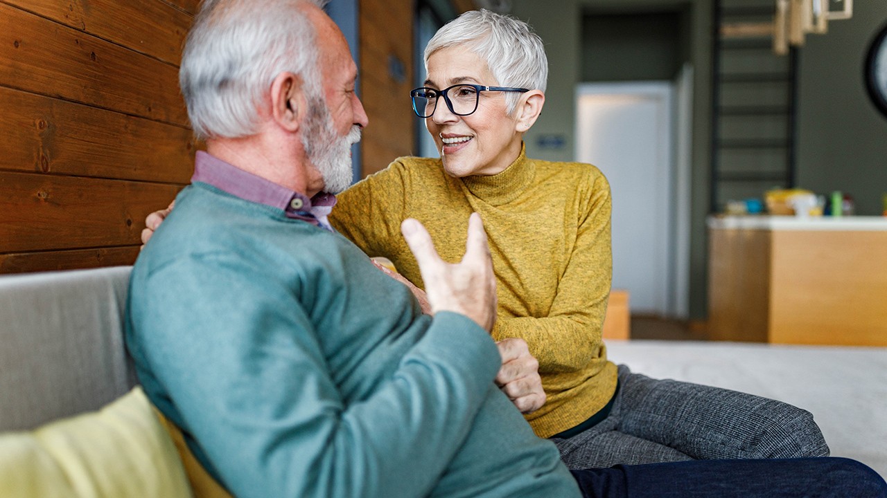 Happy retired couple