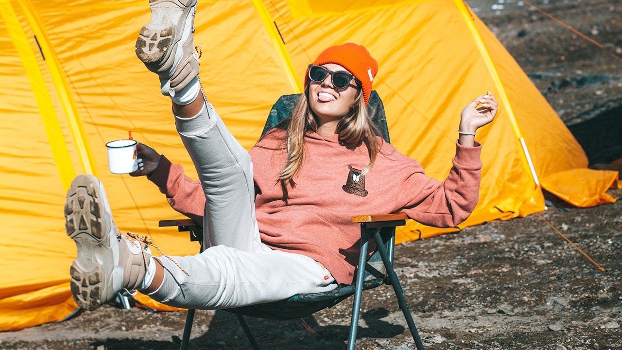 Woman enjoying holiday outdoor
