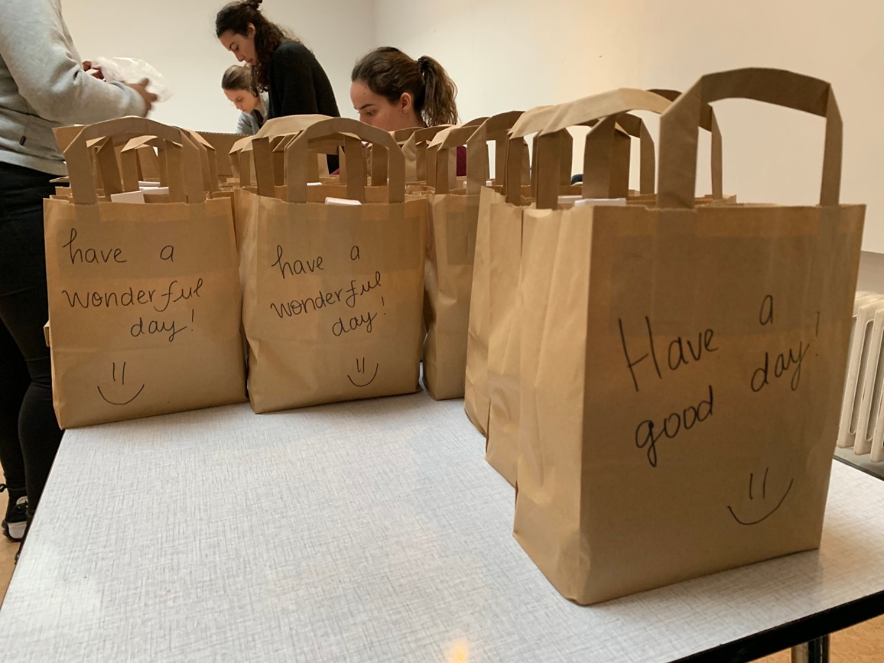 Bags prepared as part of the Street Kindness project