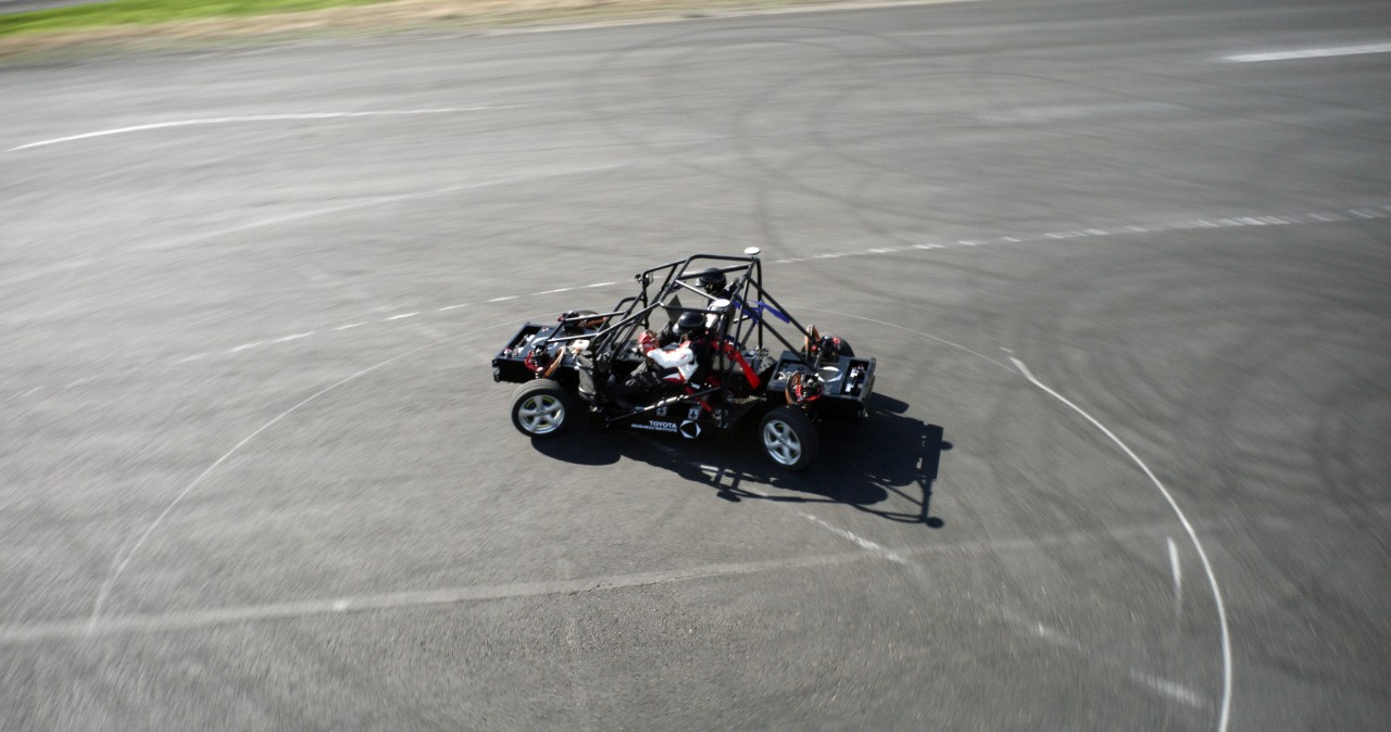 a vehicle testing Toyota's driving technology
