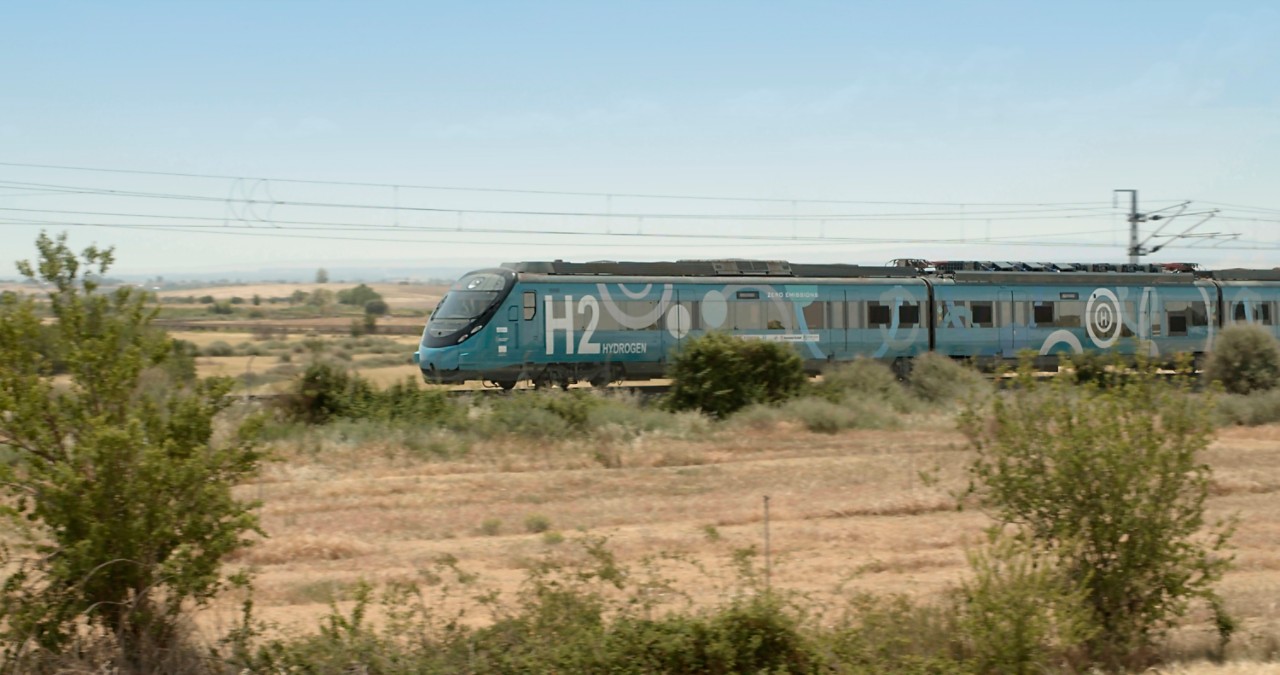 The first hydrogen train on the Spanish railway network 