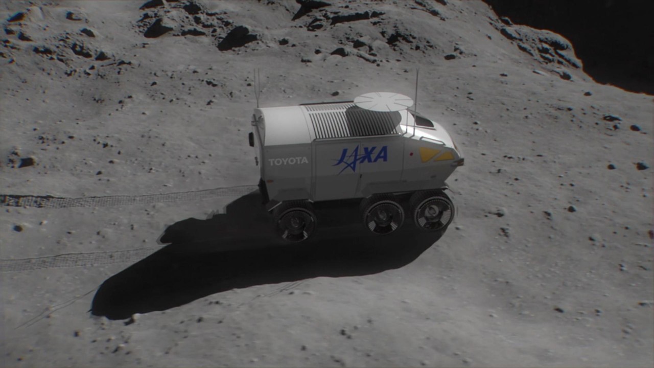 lunar cruiser in the moon surface