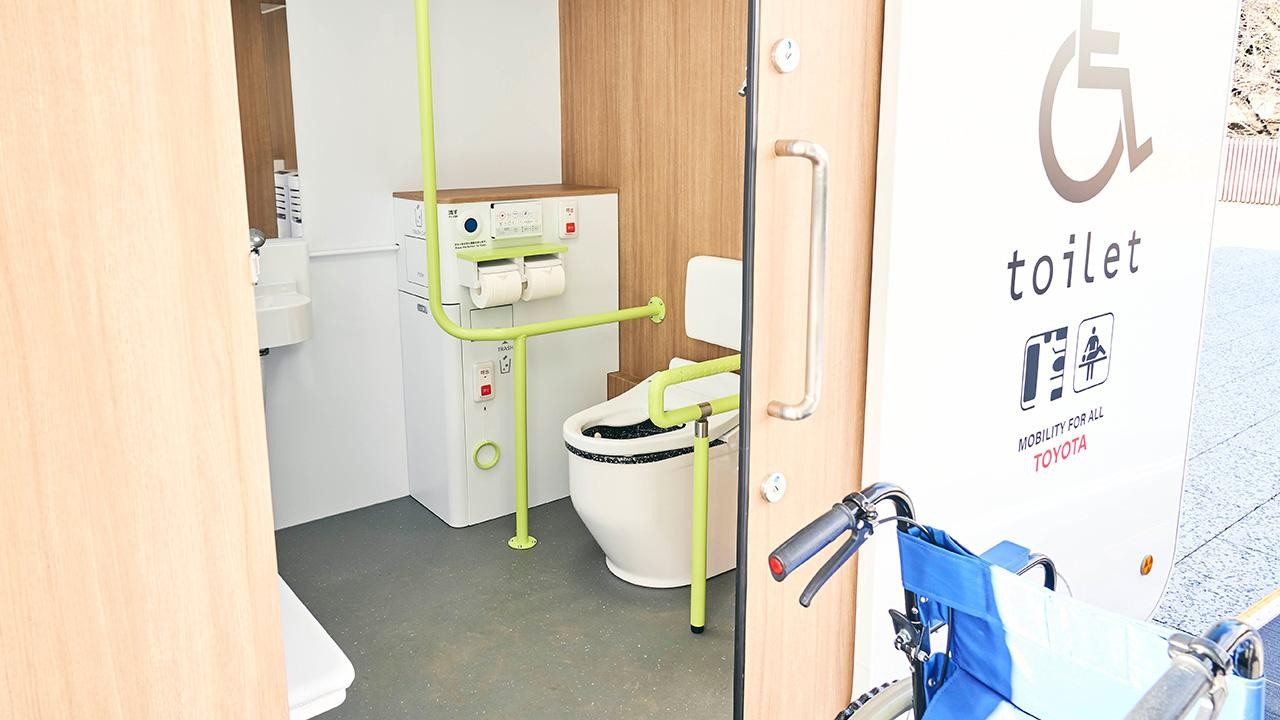 inside of Toyota's accessible toilet