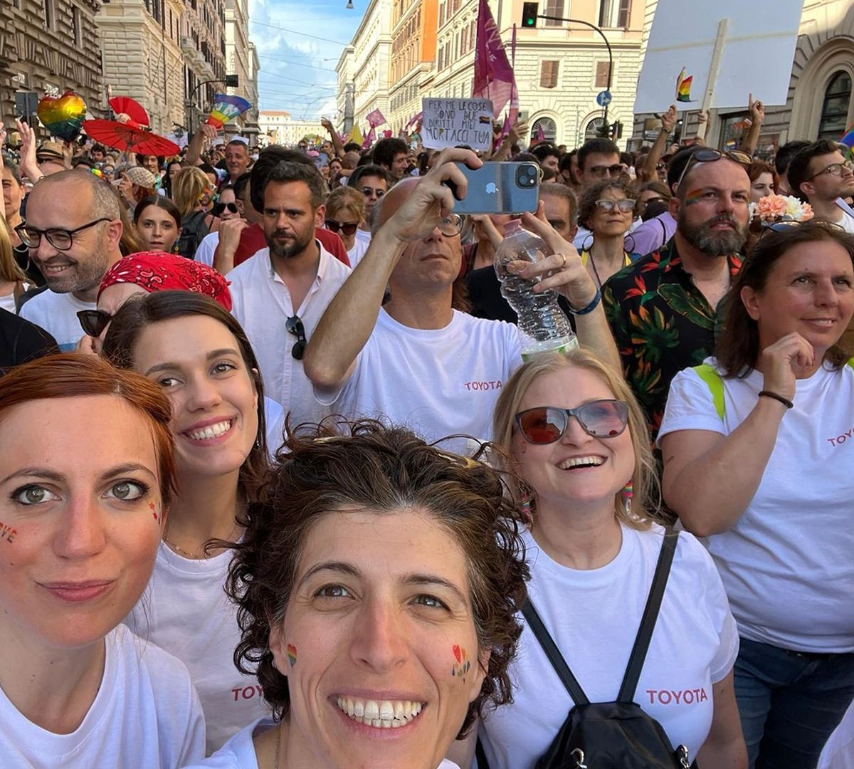 Toyota Italy team at the Rome Pride March
