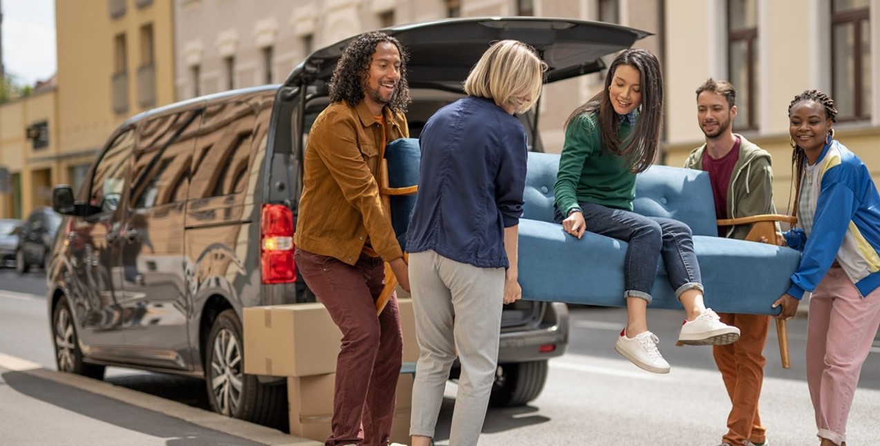 Friends moving couch